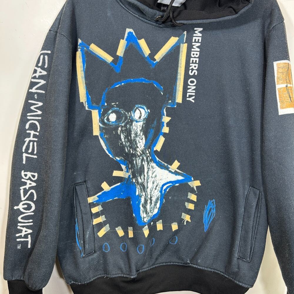 Jean-Michel Basquiat x Members Only Large Pullover Hoodie Hooded Sweatshirt - Picture 3 of 9